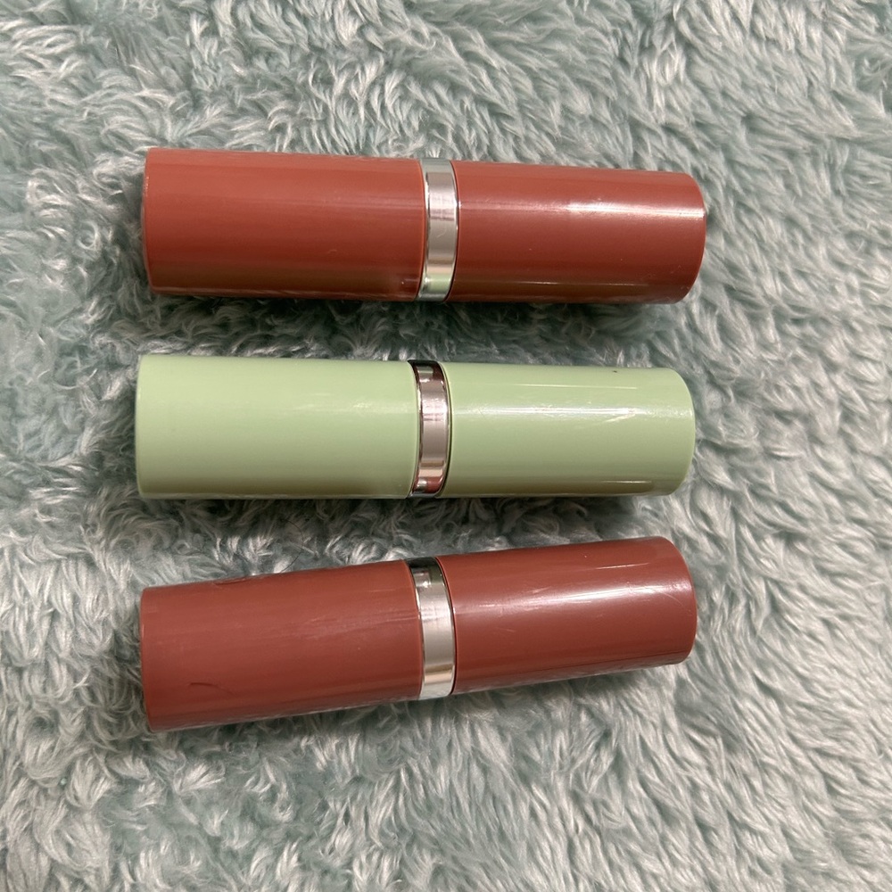 New! Clinique Full Sized Lipstick Bundle: Think Bronze, Bare Pop, Bamboo Pink
